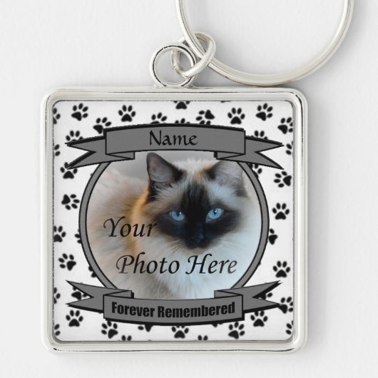Cat Memorial Forever herdacht Sleutelhanger (Voorkant)