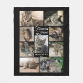 Cat Memorial FUREVER IN MY HEART 9 Photo Collage Fleece Deken (Voorkant)