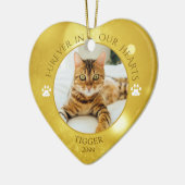 Cat Memorial FUREVER IN ONZE HARTS Foto Keepomwill Keramisch Ornament (Links)