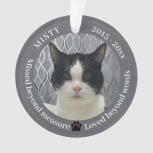 Cat Memorial Gemist Beyond Measure Pet Photo Ornament