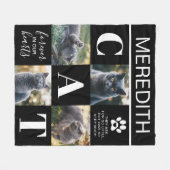 Cat Memorial Gift | Foto Pet Loss Fleece Deken (Voorkant (Horizontaal))