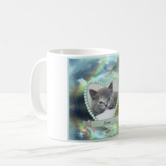 Cat Memorial Gift Personalized Koffiemok (Voorkant links)