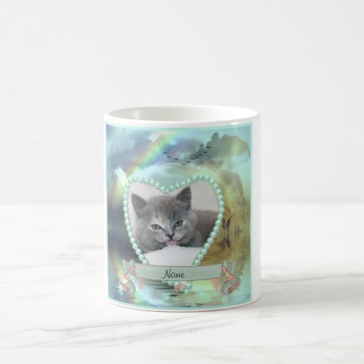 Cat Memorial Gift Personalized Koffiemok (Center)