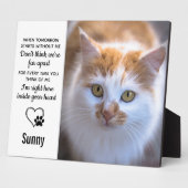 Cat Memorial Gift - Pet Loss Herembrance Keepslag Fotoplaat (Zijkant)