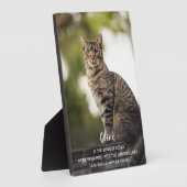 Cat Memorial Gift - Pet Loss Keepaparte - Cat Symp Fotoplaat (Zijkant)