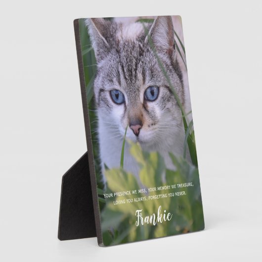 Cat Memorial Gift- Pet Loss Keepomwille- Kat Sympa Fotoplaat (Zijkant)