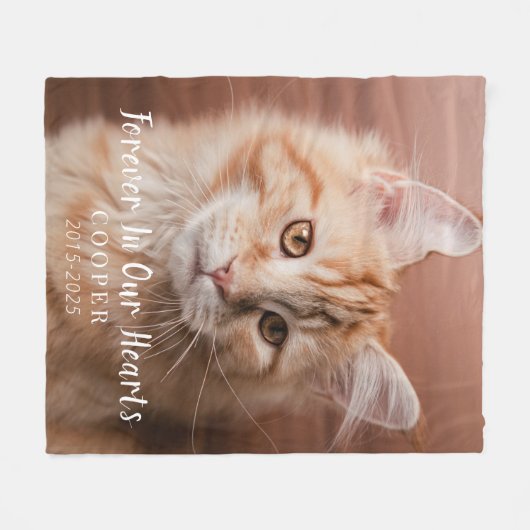 Cat Memorial Gift | Pet Loss Keepsake Fleece Blank (Voorkant (Horizontaal))