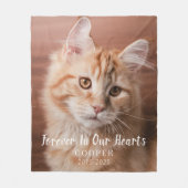 Cat Memorial Gift | Pet Loss Keepsake Fleece Blank Deken (Voorkant)