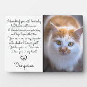 Cat Memorial Gift - Pet Loss Sympathie Foto Fotoplaat (voorkant)