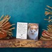 Cat Memorial Gift - Pet Loss Sympathie Foto Fotoplaat (Zijkant)