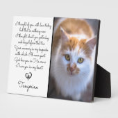Cat Memorial Gift - Pet Loss Sympathie Foto Fotoplaat (Zijkant)