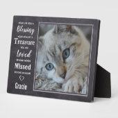 Cat Memorial Gift - Pet Sympathy Gift - Pet Loss Fotoplaat (Zijkant)
