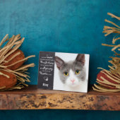 Cat Memorial Herdenking Foto Fotoplaat (Zijkant)