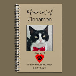 Cat Memorial Journal Khaki Notitieboek