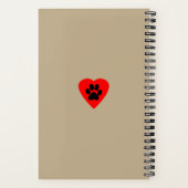 Cat Memorial Journal Khaki Notitieboek (Achterkant)