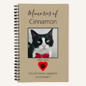 Cat Memorial Journal Khaki Notitieboek (Voorkant)
