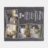 Cat Memorial Keepomwille Pet Loss Fleece Deken (Voorkant (Horizontaal))