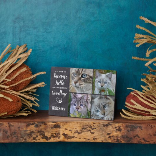 Cat Memorial Keepomwille Sympathie Foto Pet Loss Fotoplaat (Zijkant)