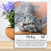 Cat Memorial - Pet Loss Keepomwille Gift- Cat Symp Fotoplaat