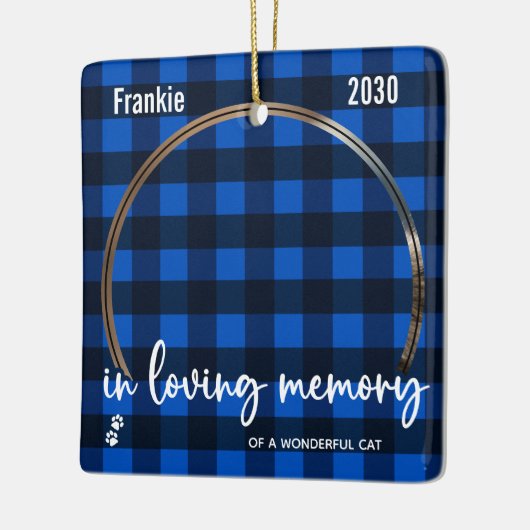 Cat Memorial Pet Loss Red Pset Keepomwille Foto Keramisch Ornament (Links)