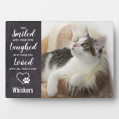 Cat Memorial - Pet Loss Sympathie Keepasjenko Cat  Fotoplaat (voorkant)