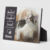 Cat Memorial - Pet Loss Sympathie Keepasjenko Cat  Fotoplaat (Zijkant)