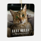 Cat Memorial Photo Keramisch Ornament (Rechts)