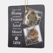 Cat Memorial Photo Keramisch Ornament (Links)