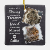 Cat Memorial Photo Keramisch Ornament (Voorkant)