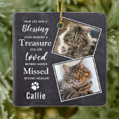 Cat Memorial Photo Keramisch Ornament