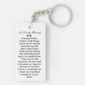 Cat Memorial Sleutelhanger - Prayer on Back (achterkant)