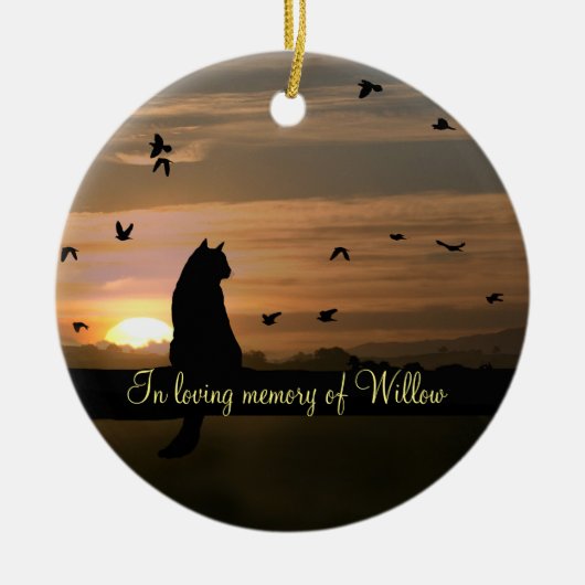 Cat Memorial Sympathie Keramisch Ornament (Voorkant)