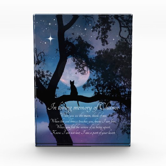 Cat Memorial Tribute Fotoblokken (Voorkant)