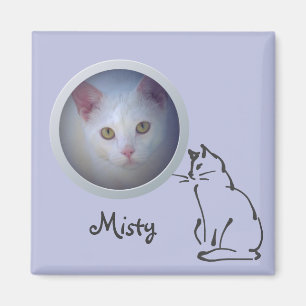 Cat Memory Voeg een foto toe Magneet