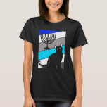 Cat Menorah Hanukkah Cute Kitten Chanukah Joods H T-shirt<br><div class="desc">Cat Menorah Chanoeka Schattigee Kitten Chanoeka joodse vakantie</div>