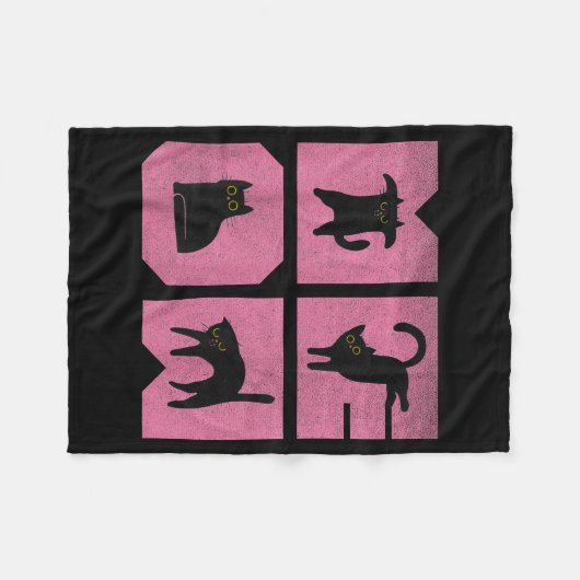 Cat - Meow Art  Fleece Deken (Voorkant (Horizontaal))