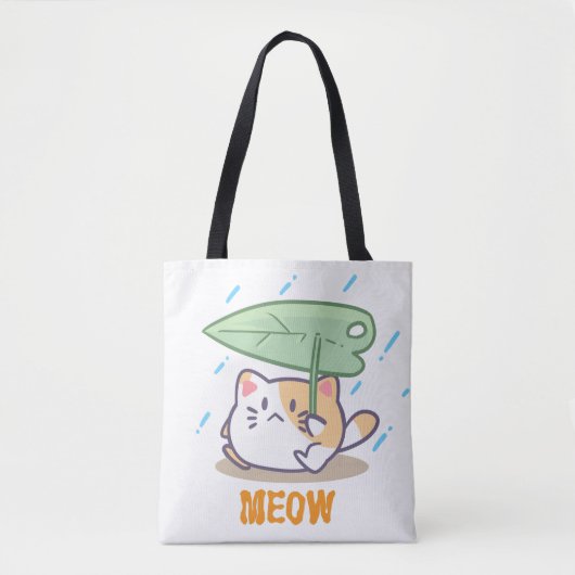 Cat Meow in Raining Geweldig Ontwerp Tote Bag (Voorkant)