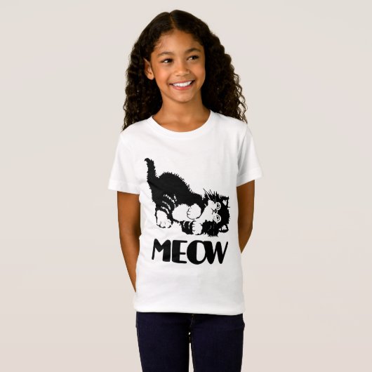 Cat Meow T-shirt (Voorkant volledig)
