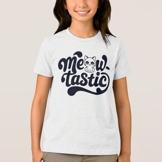 Cat Meow-Tastic Fantastic Tri-Blend Shirt (Voorkant)