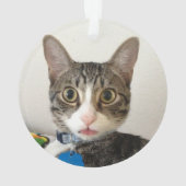 Cat MEOWY CHRISTMAS 2 Foto Red Ornament (achterkant)