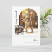 Cat Meowy Christmas Arch Fotokaart Feestdagenkaart (Staand voorkant)