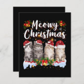 Cat Meowy Family Matching Kerstpyjama Santa (Voorkant / Achterkant)