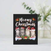Cat Meowy Family Matching Kerstpyjama Santa (Staand voorkant)