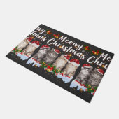 Cat Meowy Family Matching Kerstpyjama Santa Deurmat (Schuin)