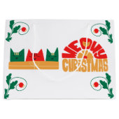 Cat Meowy Kerstcadeau Tas Groot Cadeauzakje (Voorkant)