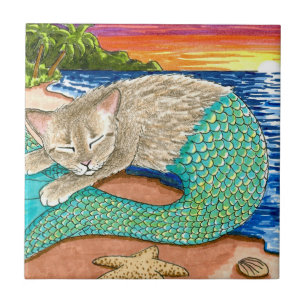 Cat Mermaid 23 Tegeltje
