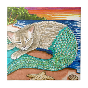 Cat Mermaid 23 Tegeltje