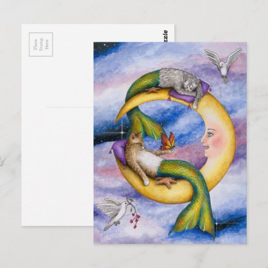 Cat Mermaid 29 Briefkaart (Voorkant / Achterkant)