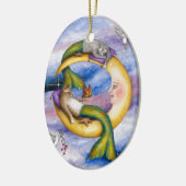 Cat Mermaid 29 Keramisch Ornament (Links)