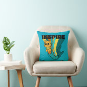 Cat Mermaid ASL Inspire Spiral Photo Notitieboek Kussen (Stoel)